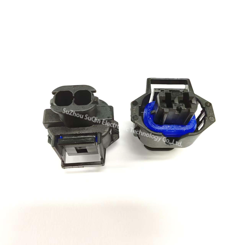 Mating interface of TE 936059-2 female housing showing 5mm pitch and keying code I details.