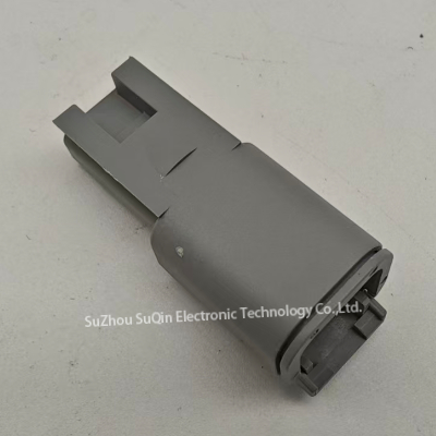 Rear view of the ATM04-2P male receptacle showing crimp terminal cavities for 16-22 AWG wire